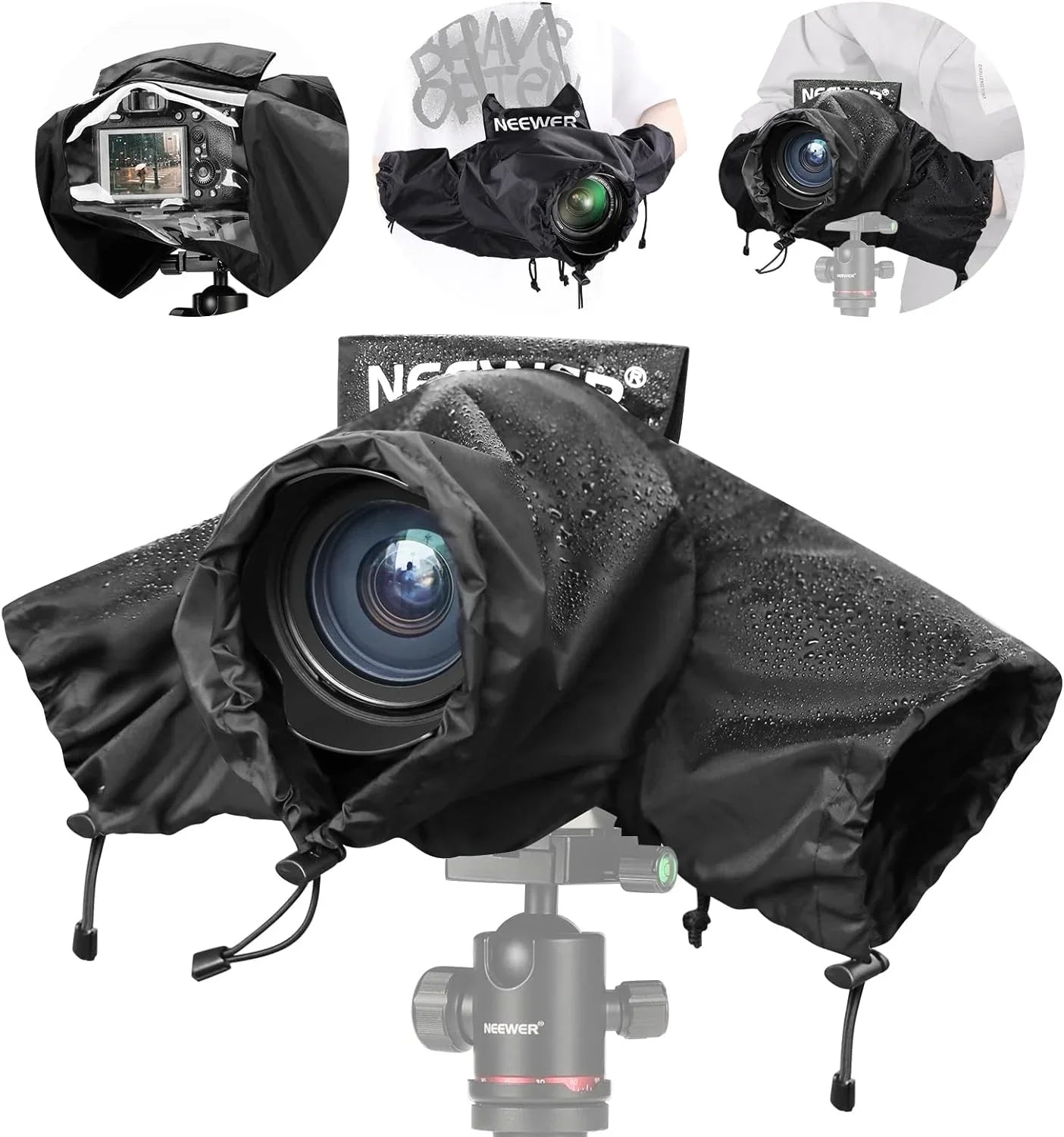 Camera NEEWER DSLR Durable Cover, Camera Vlog with Mini Compatible Rain Size Sony Canon Nylon Mirrorless Nikon Raincoat