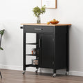 Kitchen SogesPower Hidden Island 36"Height with Cabinet- Multi-Purpose Black