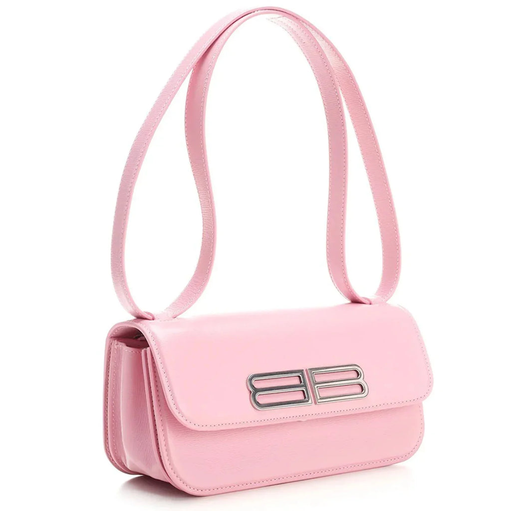 Shoulder S Bag Balenciaga Leather Gossip Pink Women's in