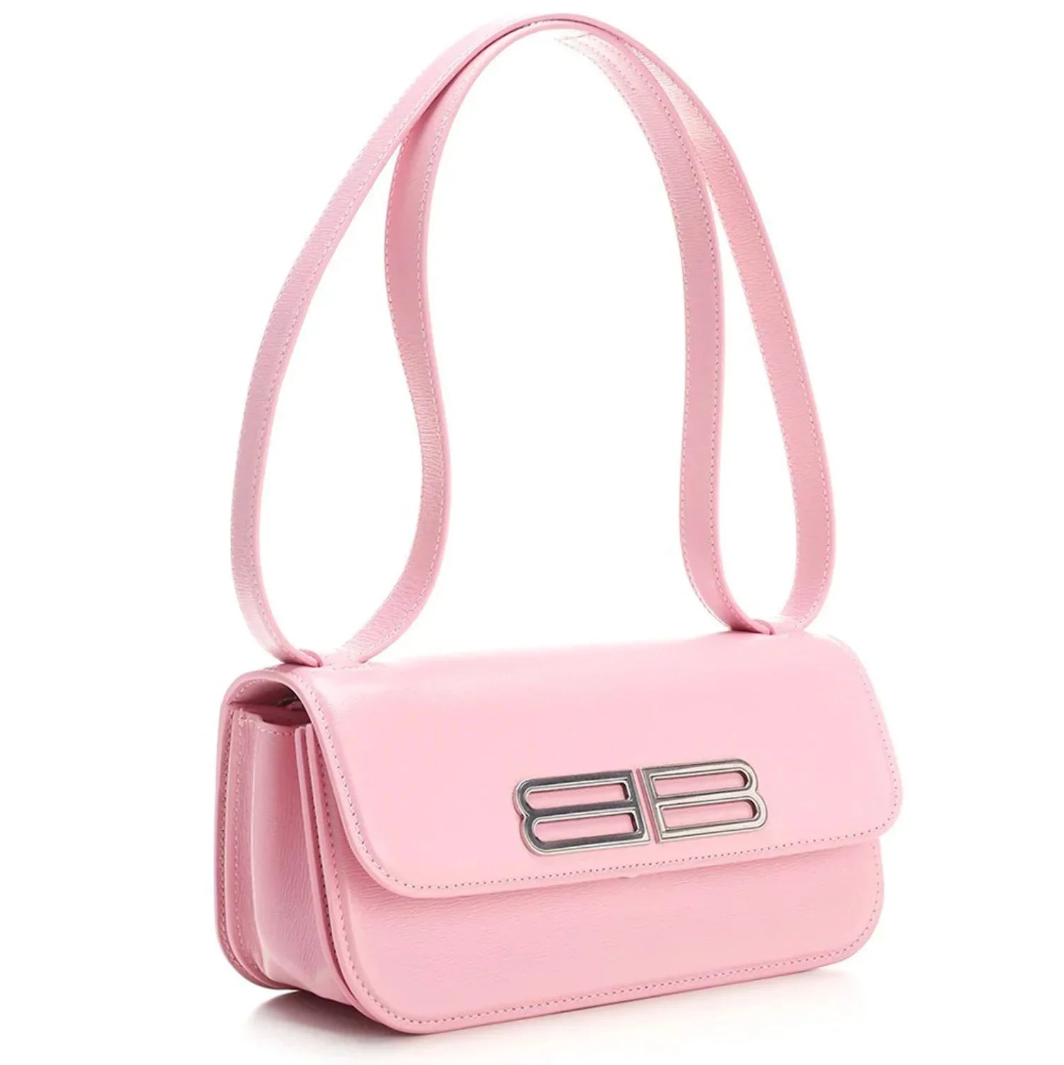 Shoulder S Bag Balenciaga Leather Gossip Pink Women's in