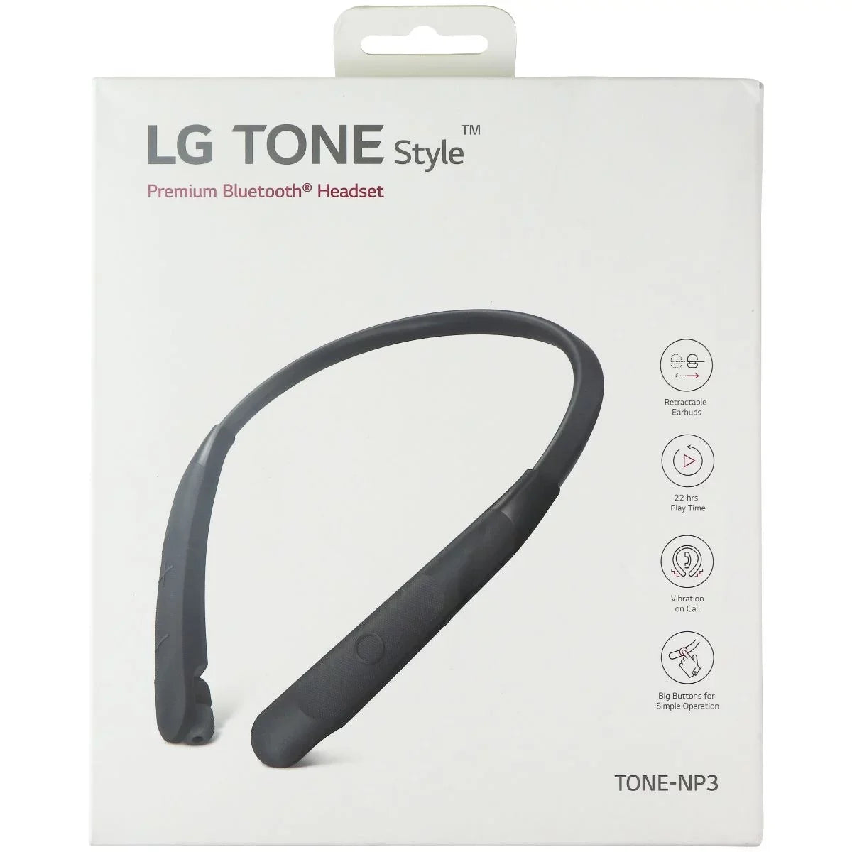 Bluetooth Headset TONE (TONE-NP3) Style - Premium Black LG