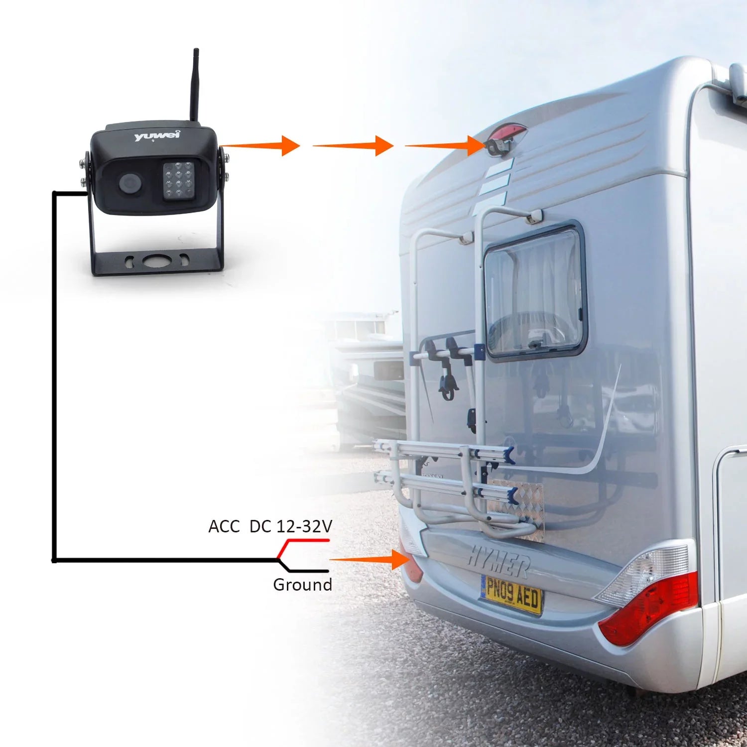 and Advanced for with Camera Color in Cars, and Trucks, YW-0629 Trailers Yuwei Nightvision Black Backup Wireless RVs,