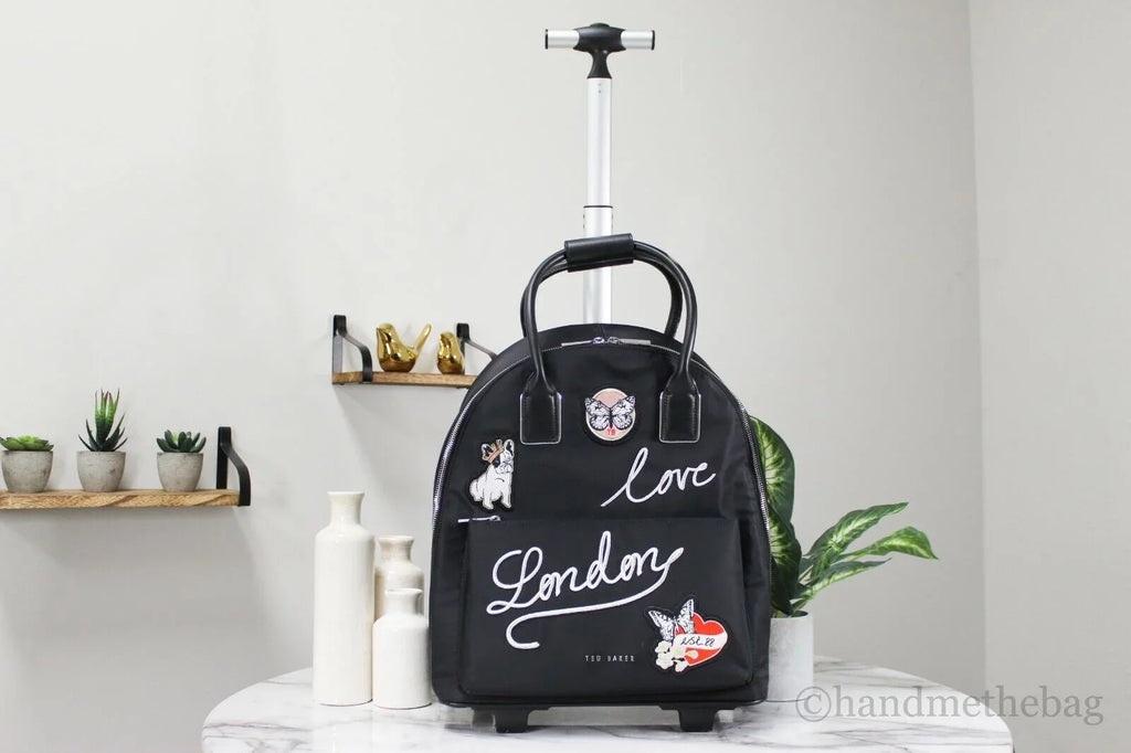 Baker Sheeaa Carry Ted London Black with Love Travel Bag On Patches Detail