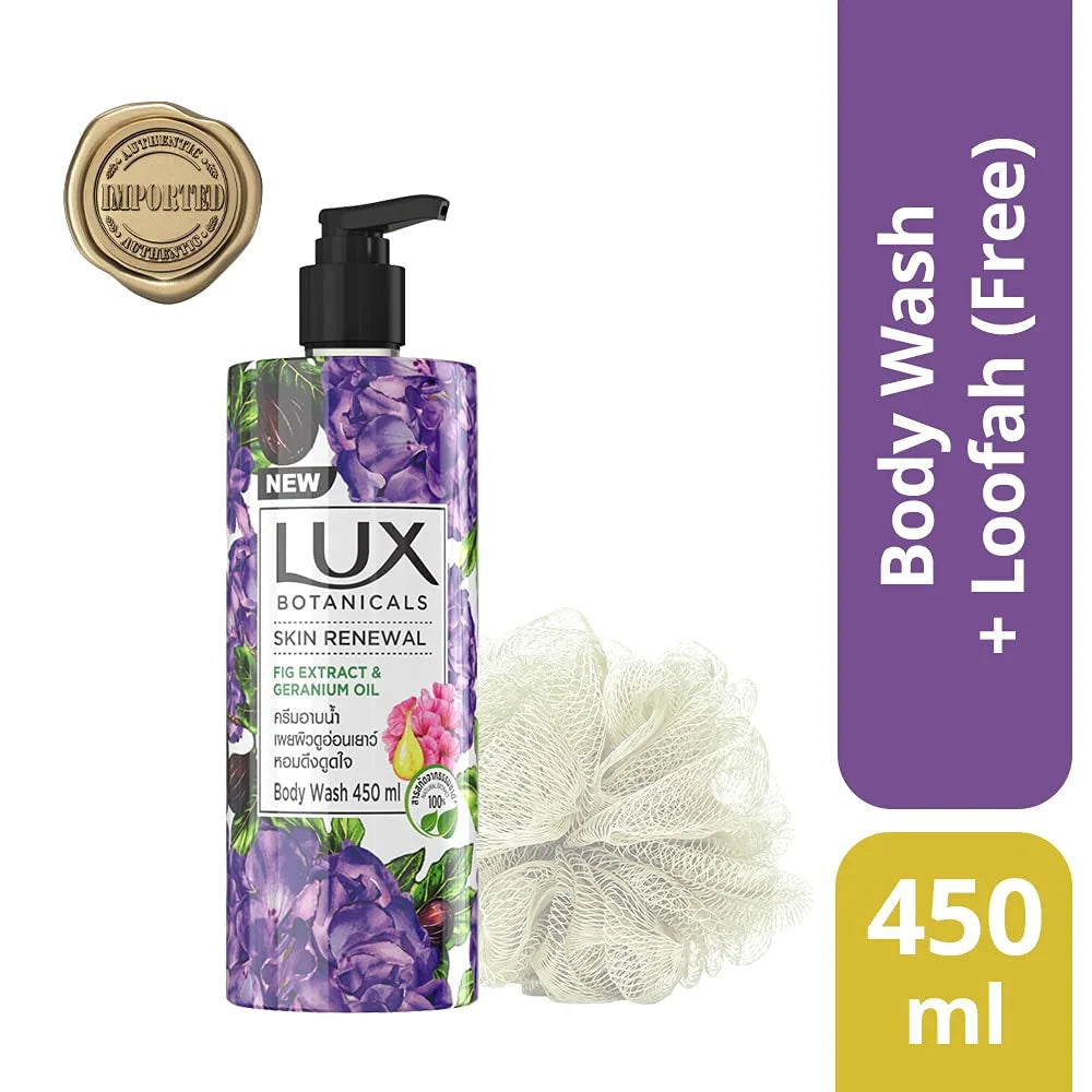 Skin 450 Extracts, Free Lux Botanicals Renewal Gel, No Natural Ml Paraben, Shower Loofah,