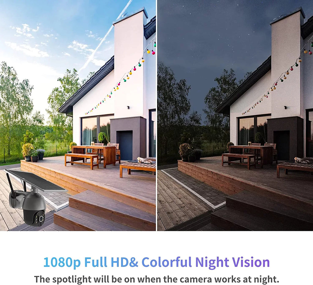 Security HD,PIR Camera 3G/4G Wireless,Pan Outdoor Wifi,Rechargeable 360°View Spotlight,1080P Soliom Tilt Motion,No LTE Batteries,S600-4G