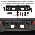 and - Camera Plate Sensor Integration 12 Rear with License System Camera Reversing Frame View European LED Parking