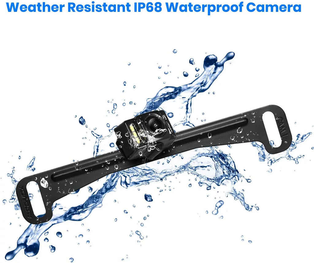 for T1400 Look OEM Monitor Mirror Waterproof Camera Camera Vision Super with View Interference, No Backup Night Car/Trucks, Up AUTO-VOX Camera Upgrade Wireless Back Rear