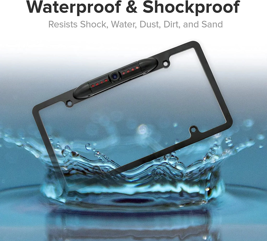 Plate Rearview DMX-125BT Kenwood DMX125BT Waterproof Black Backup for Camera License