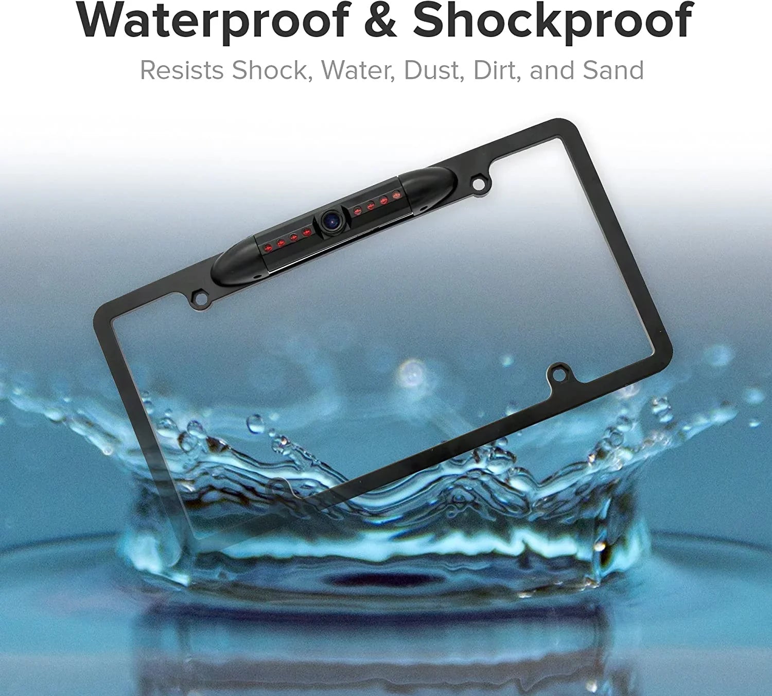 Plate Rearview DMX-125BT Kenwood DMX125BT Waterproof Black Backup for Camera License