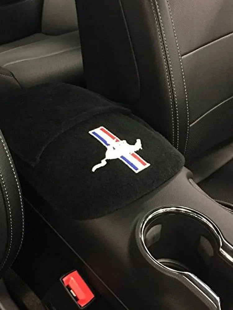 Seats) Seats Cover with and Fit Licensed, Seat Tribar Armour Custom Bench Mustang Select Embroidered for Models Seat with Logo KAMUS15-16 Console - Cotton Third (Black) (Officially Jump