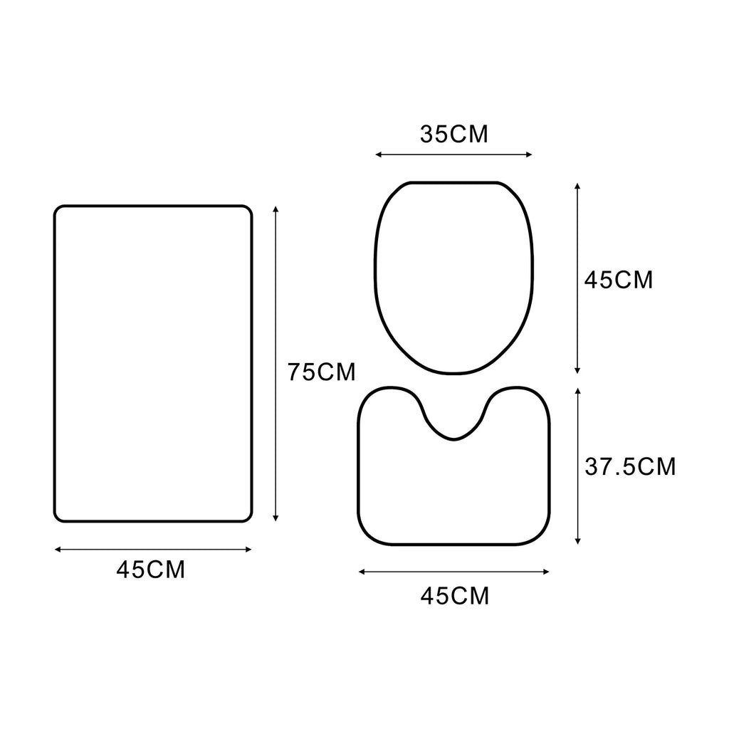 Lid Beach and Rug Rugs Bath do Rock Toilet 3 Set Santa Cruz Bathroom Piece Cover Penedo CHAPLLE Contour Guincho Mat
