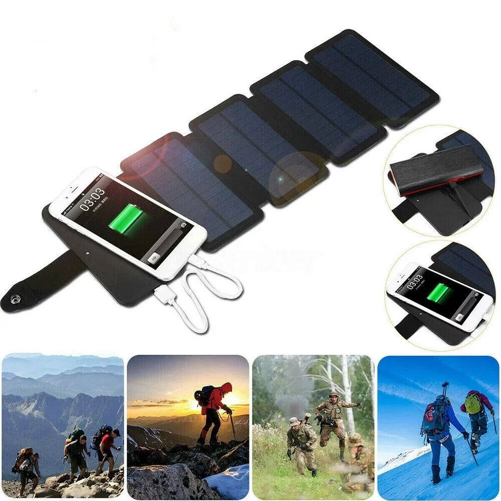 Bank Portable Outdoor Phone Waterproof Mobile Charger JLLOM Solar Panel Camping Power