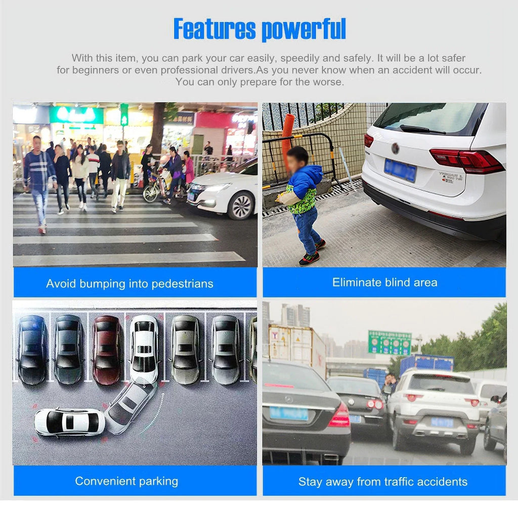 Parking Monitor HD License 4.3in View Rear Backup Camera Car Plate System Reverse