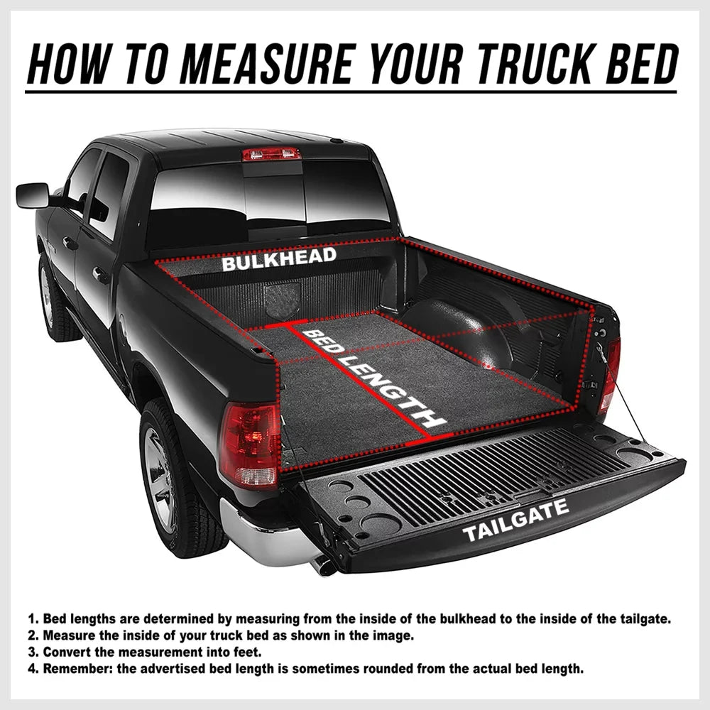 Ford Bed Soft Short 19-21 Truck Tonneau Cover for Ranger 5Ft Tri-Fold Fleetside