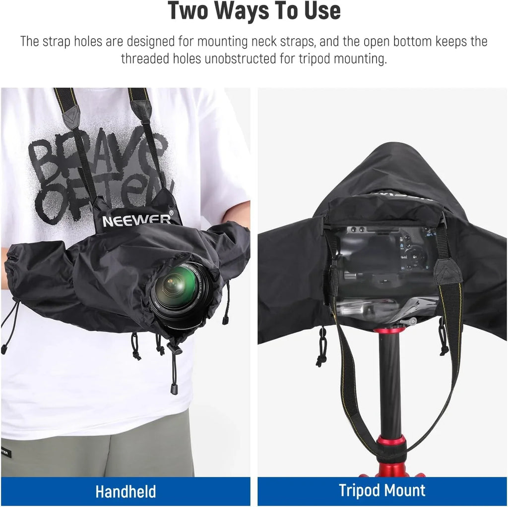Camera NEEWER DSLR Durable Cover, Camera Vlog with Mini Compatible Rain Size Sony Canon Nylon Mirrorless Nikon Raincoat