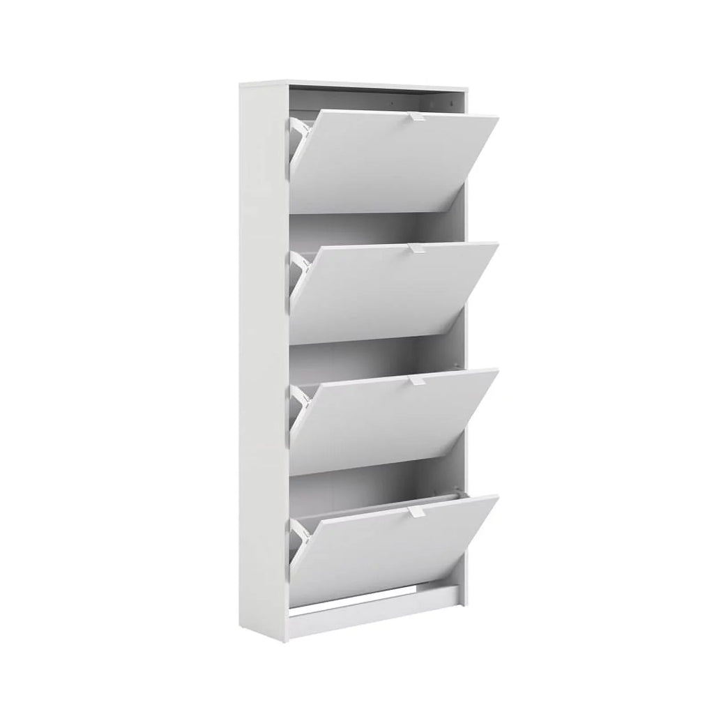 in Drawer Allora Cabinet 4 Contemporary Shoe White
