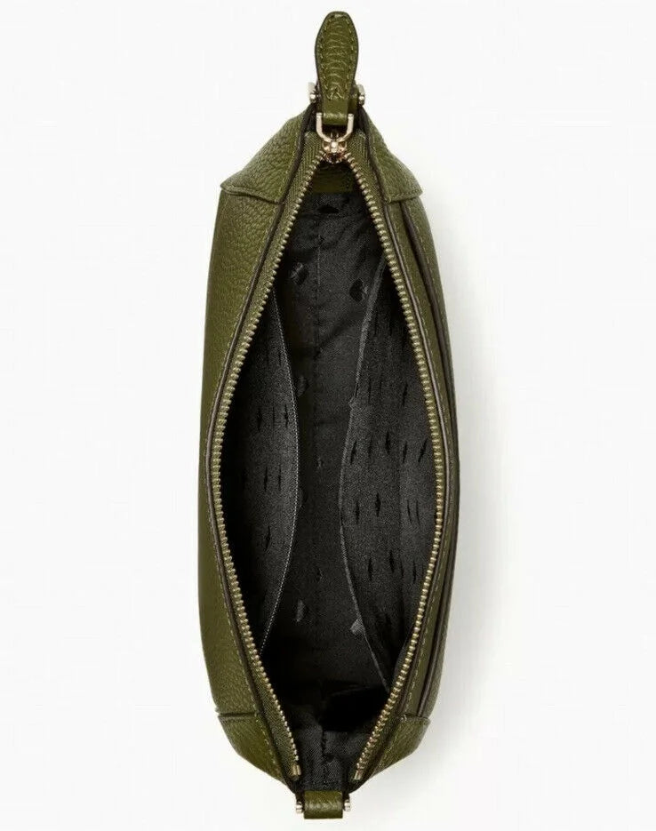 Kate Leather Pebbled Monica Spade Enchanted Purse Bag Green Crossbody