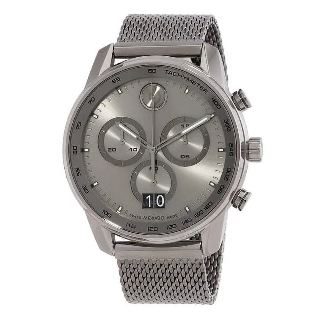 MENS CHRONOGRAPH BAND GREY BOLD VERSO 3600910 MESH WATCH DIAL MOVADO GREY