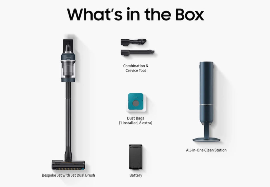Restored with VS20A9580VB/AA-RB Clean Cordless Refurbished Certified Bespoke Station Stick Samsung Blue Vacuume - Jet