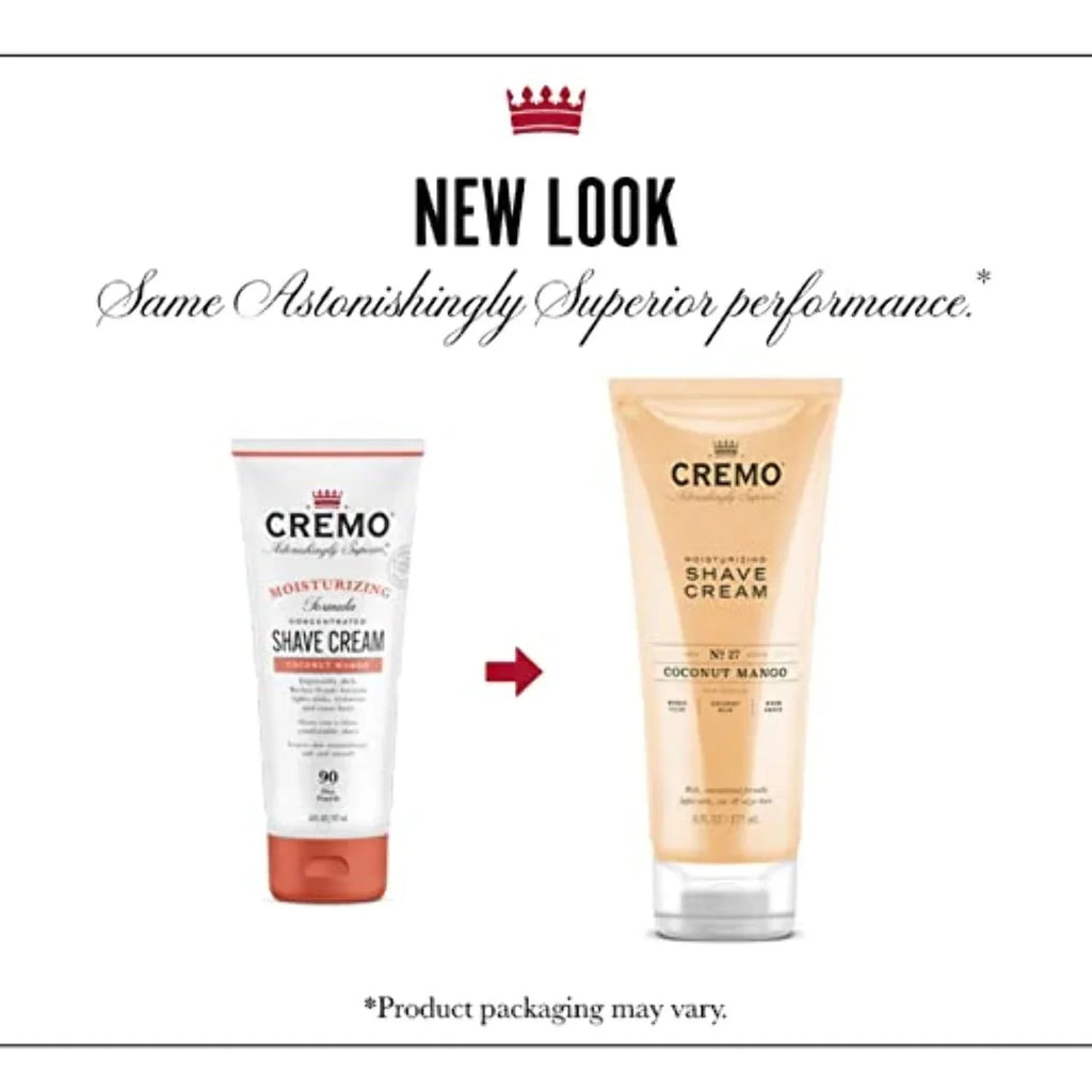 Moisturizing Burn, Women Ultra-Slick Shaving (Pack Astonishingly Cream, Fights for Shave Oz Superior Razor Cuts 2) Mango Cream 6 Cremo and Fl Coconut of Nicks,