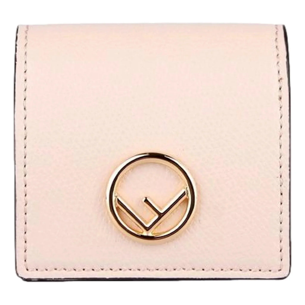 Logo Fendi Calf Coin F Case Leather 8M0459 Pink Leather Poudre