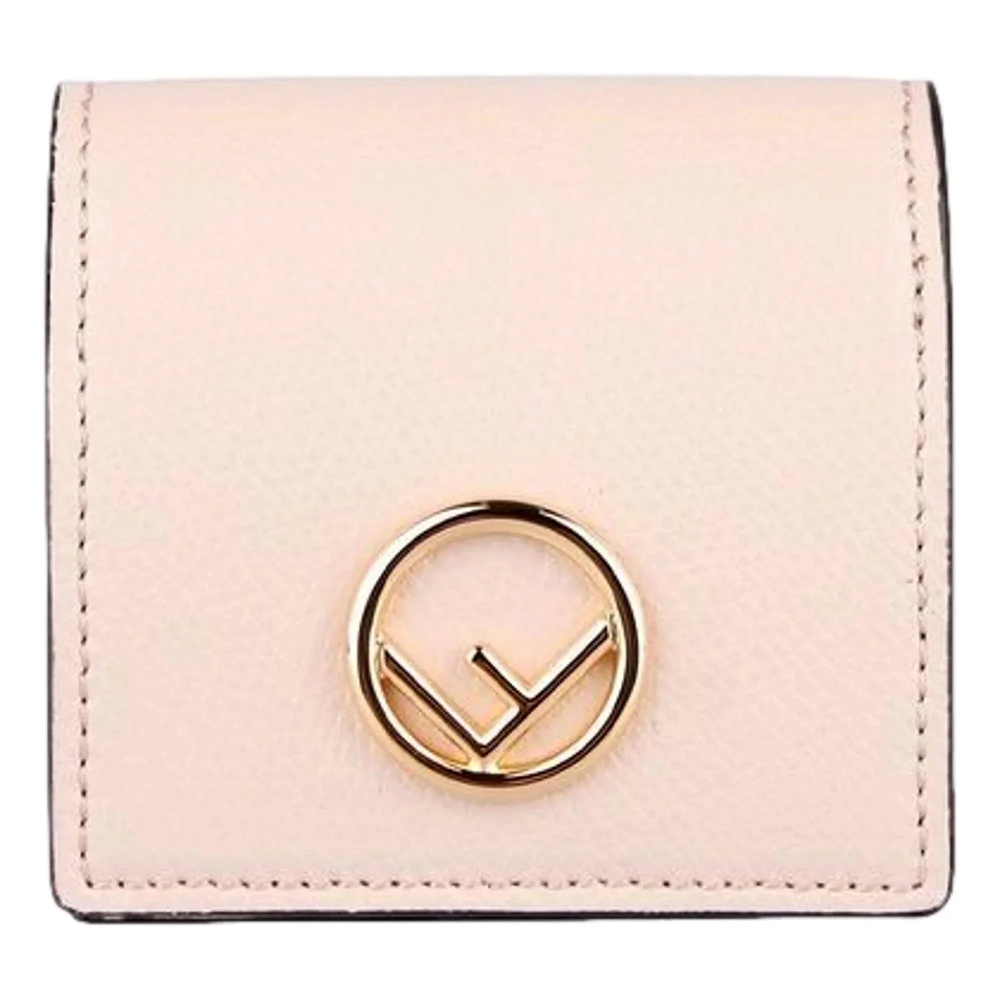 Logo Fendi Calf Coin F Case Leather 8M0459 Pink Leather Poudre