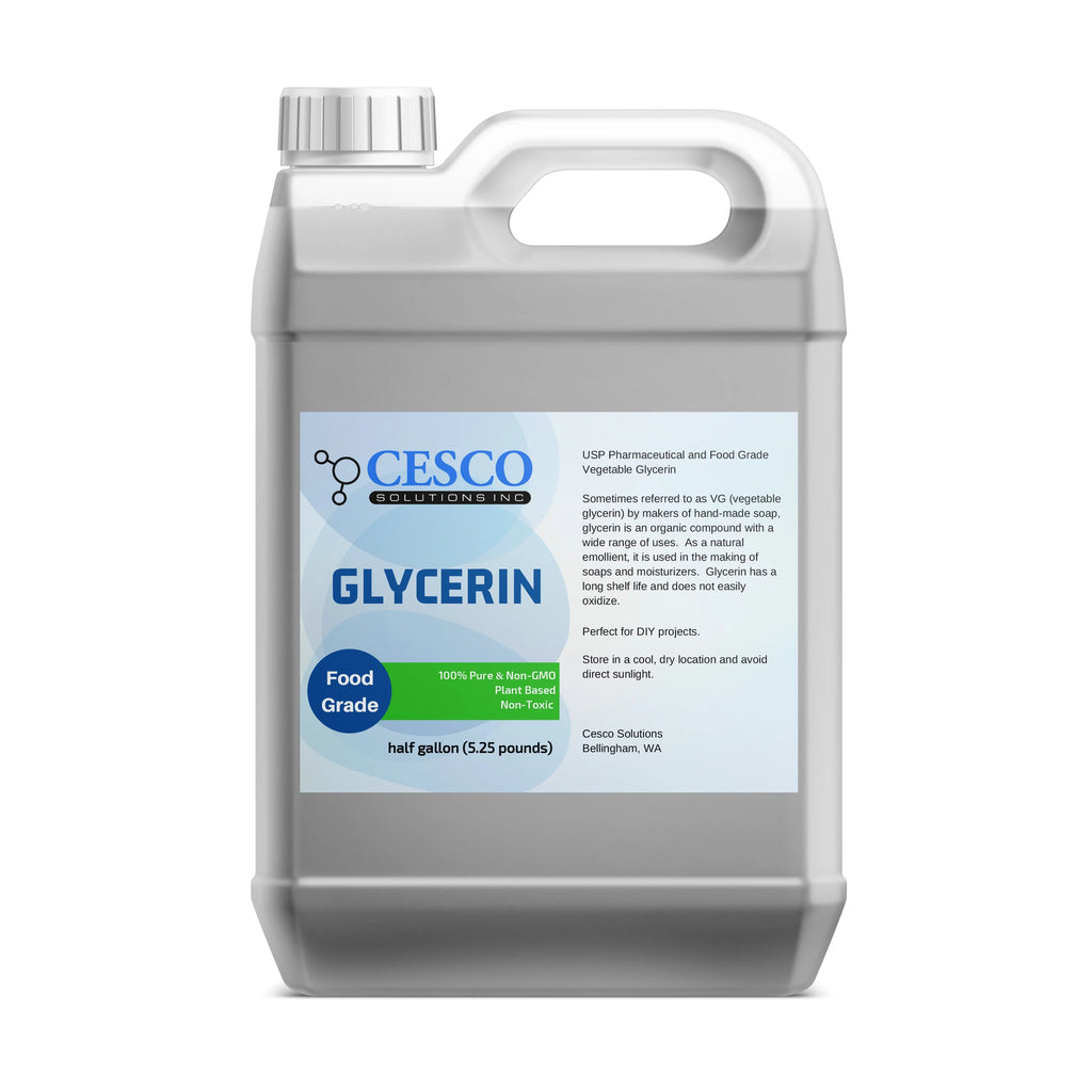 GLYCERIN in Liquid Vegetable Skin - Non-Toxic Non-GMO, Oz Moisturizers DIY 64 Ingredient Spill-Free for Soap Pure Making Natural Emollient Glycerin for Cesco - Solutions Packaging - Plant-Based,