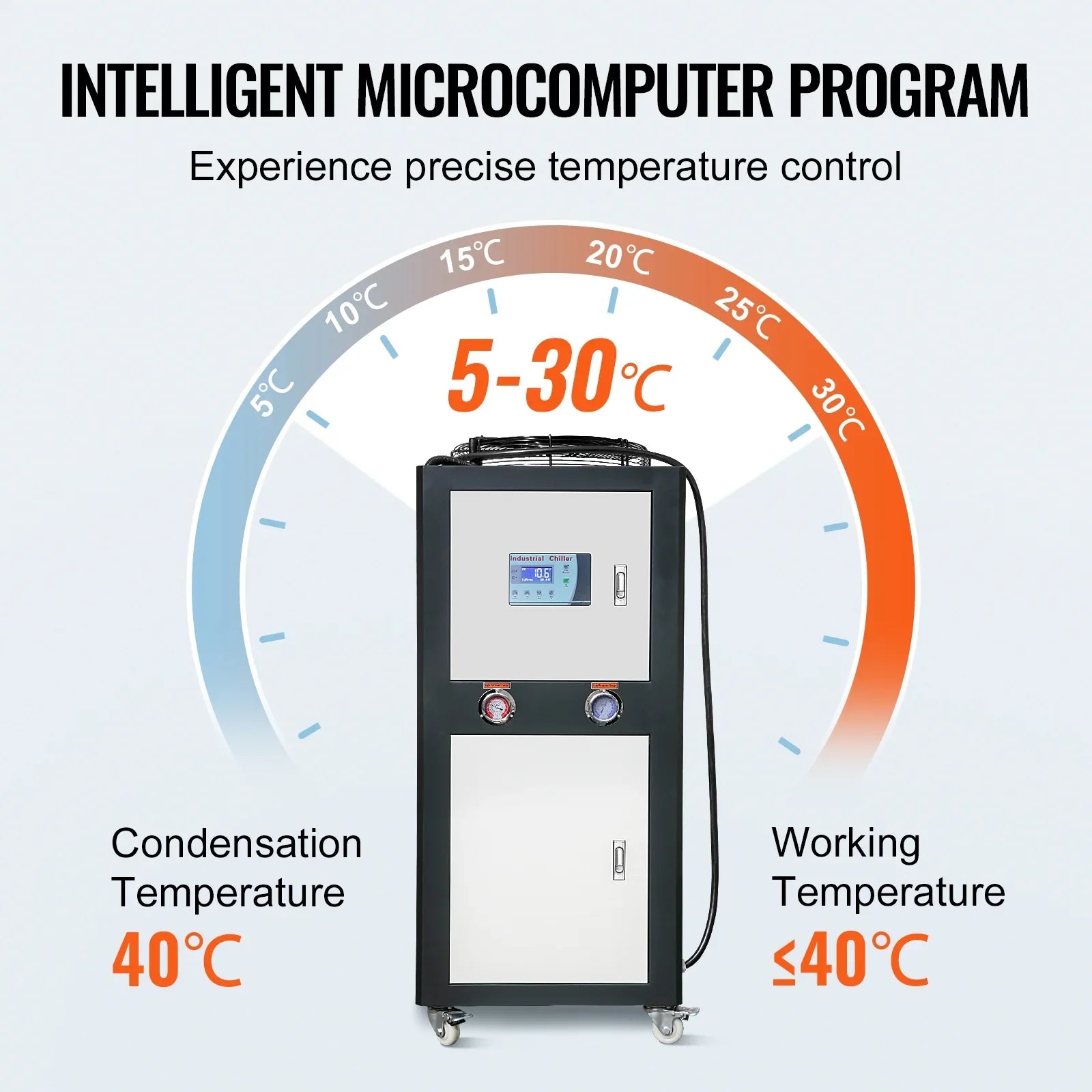 Chiller 16 Industrial Water Water Cooling 9.4HP for 60L SKYSHALO Air-cooled Gal