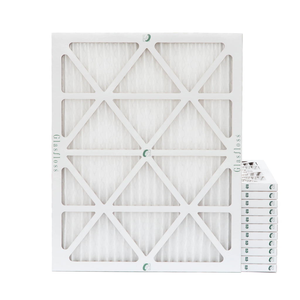 Pack of Glasfloss. 20x22x1 10 12 x Actual Pleated x Size: MERV by Air Filters 19-1/2 21-7/8 7/8