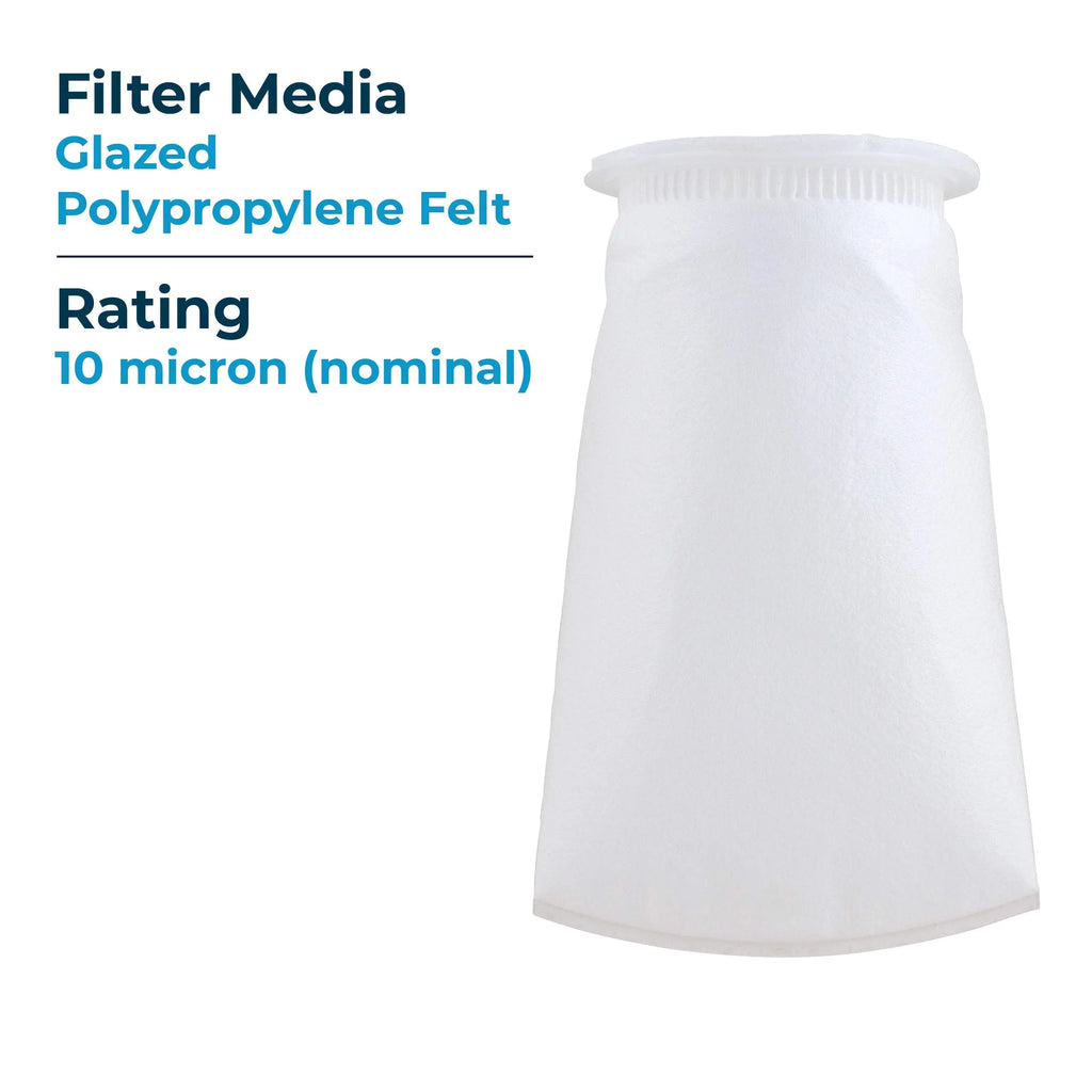 Bag 155387-03 of Micron SP-BP-410-10 (10”) 10 BP-410-10 (Case Polypropylene Liquid #3 Felt Glazed SpiroPure 40) Filter
