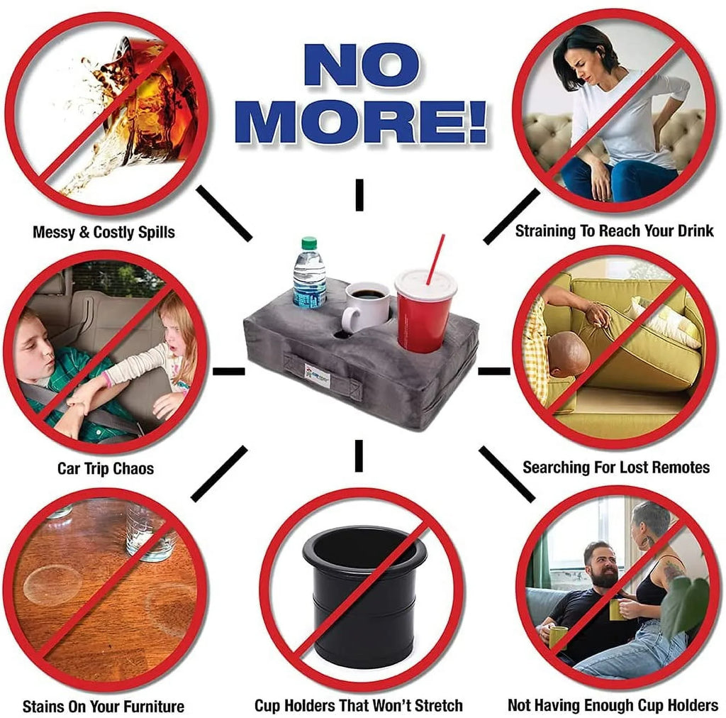 bed, The RV, Keep Holder. Cup it Use anywhere-Couch, man drinks cave, beach spills. on Cozy and BEST car, *As floor, Pillow close TV*- Leather) and park, more! World's prevent Cup Seen Faux (Black