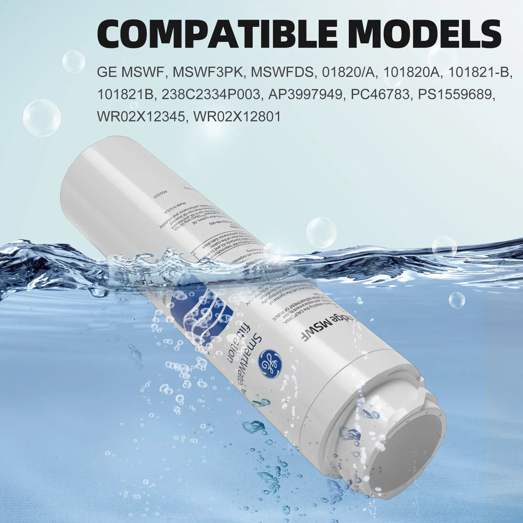 Filter, Pure RWF1500A Ice Tier1 Pack for 6 APF-1800, MSWF, Aquafresh AQUACREST Replacement AQF-MSWF Refrigerator GE WF282, Water of RWF1062, MSWF and Arrowpure