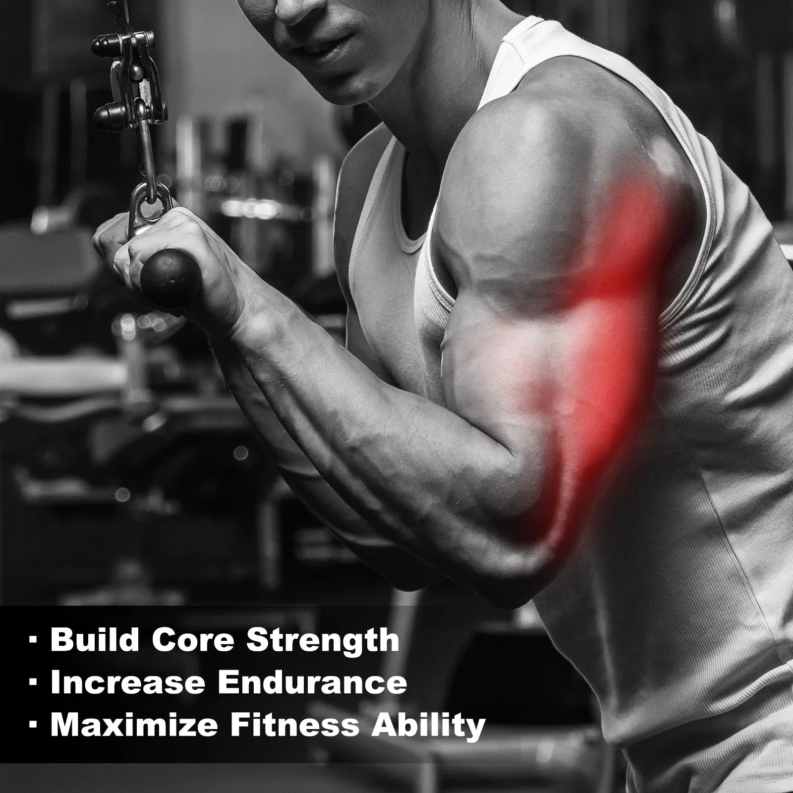 Machine Press for Attachment Down Accessories, Cable Silver Gym Tricep
