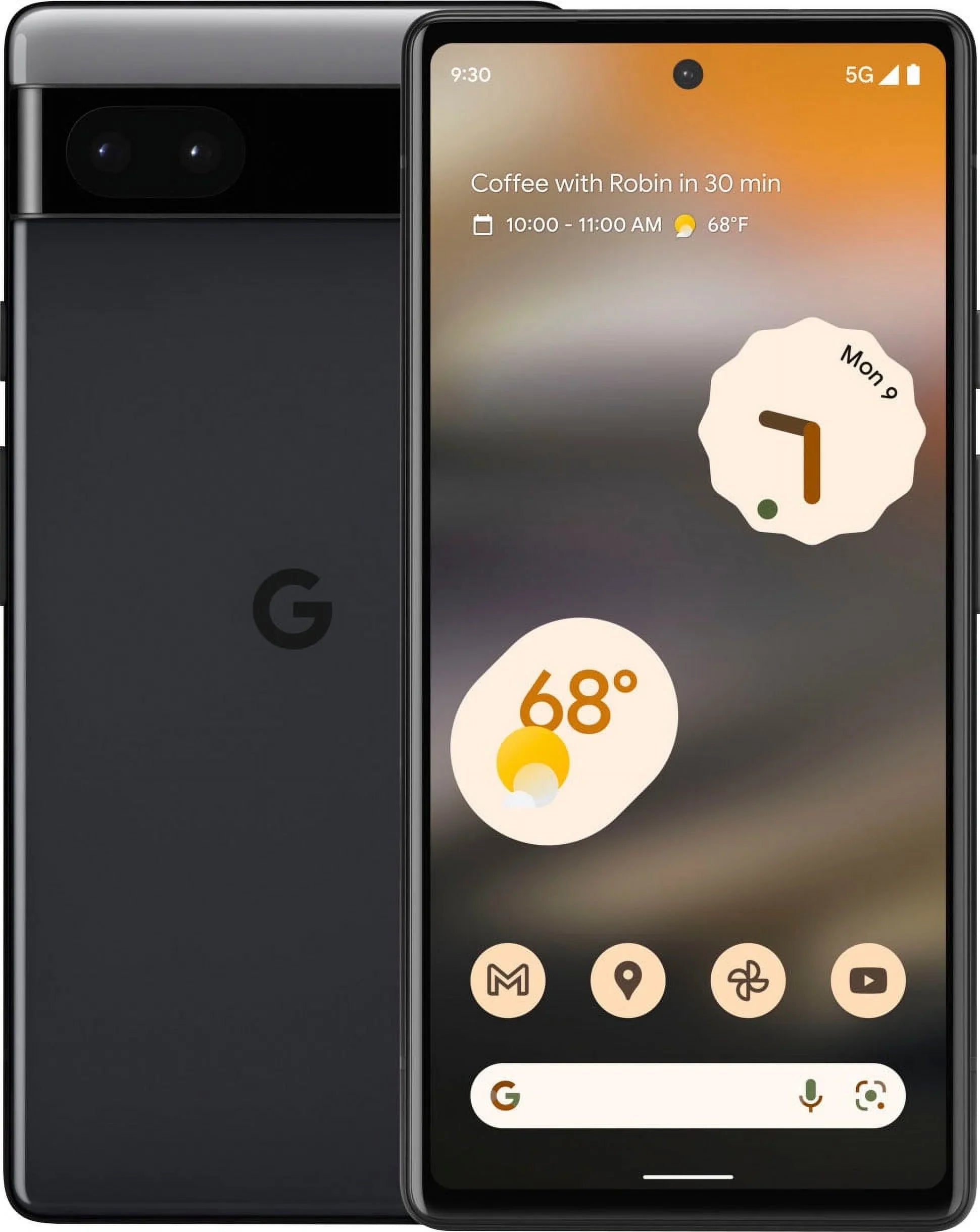 Restored 6a (Refurbished) Google Charcoal GA02998 (Unlocked) 128GB Pixel