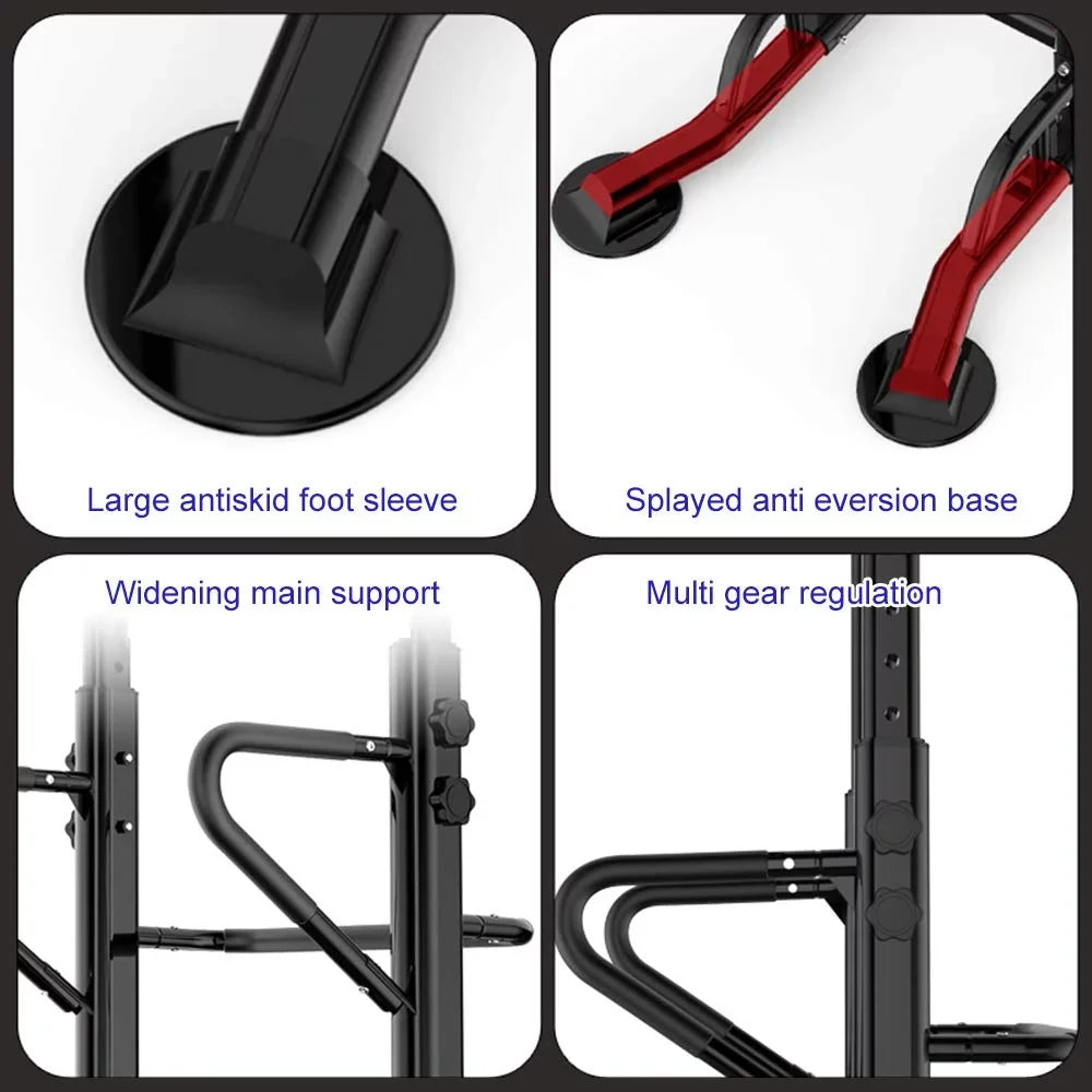 Black Bar, Height Up Pull Power Strength Wellynap Equipment Tower Adjustable Workout - Training 36.2" with