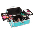 Organizer, trays, 9.85" Makeup Cosmetics x 6.7" Train 4 Case Teal 7.9" Color, x