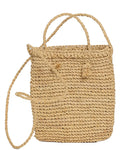 Brown Mini Hat Raffia Harmony Attack Bag,