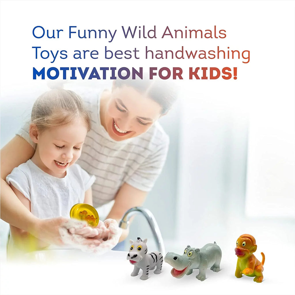 Safe Bar Soap Wild Toys Animals Set Inside Handmade Collect 4 Glycerin in All USA Funny Animals Surprise Toys 12 with Natural Moisturizing by and Relaxcation Kids Soap