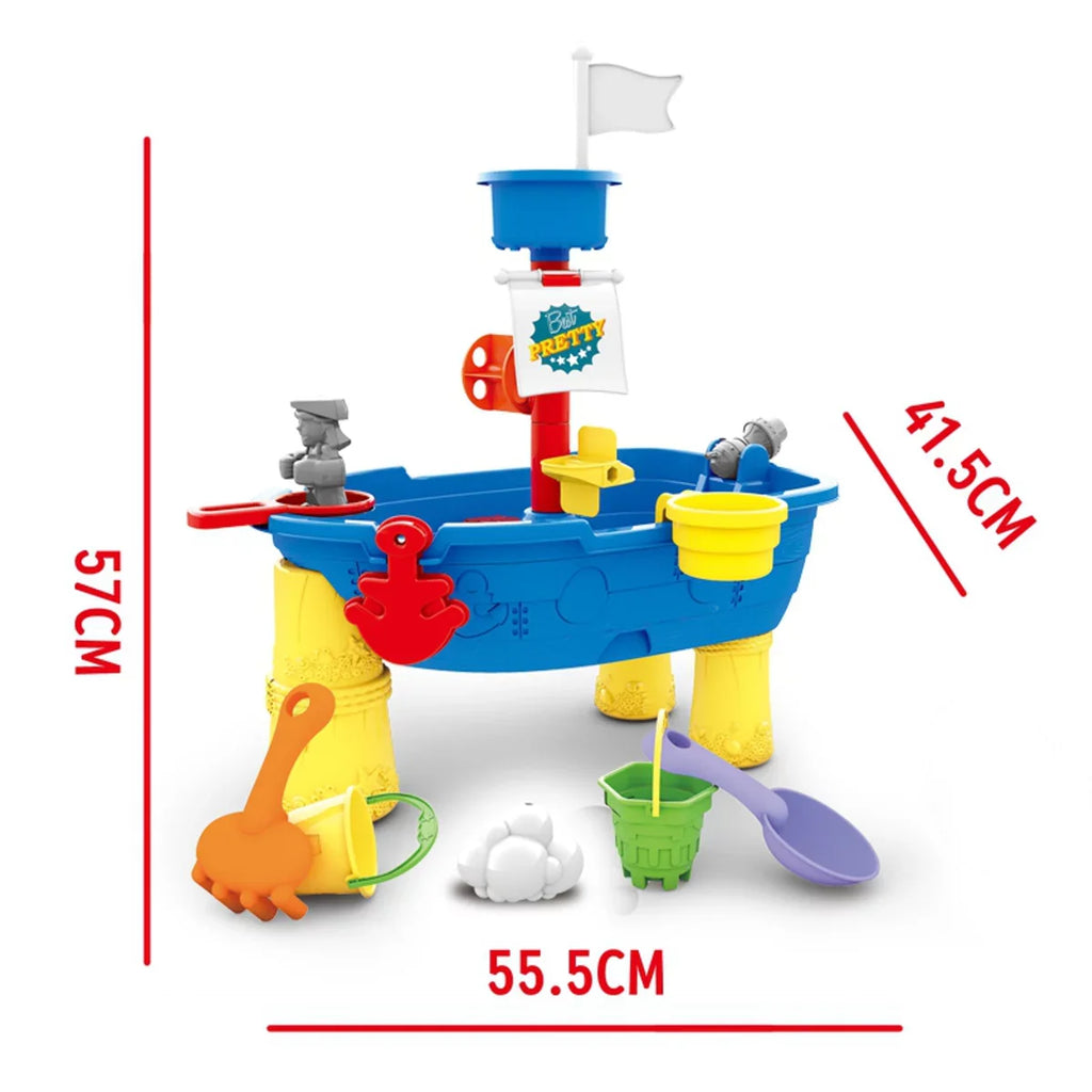 Girls Table Boys Pcs 21 Toddlers 3 Sand Sandboxes + Toys Y Beach Ship Water Mundo Toy for Pirate