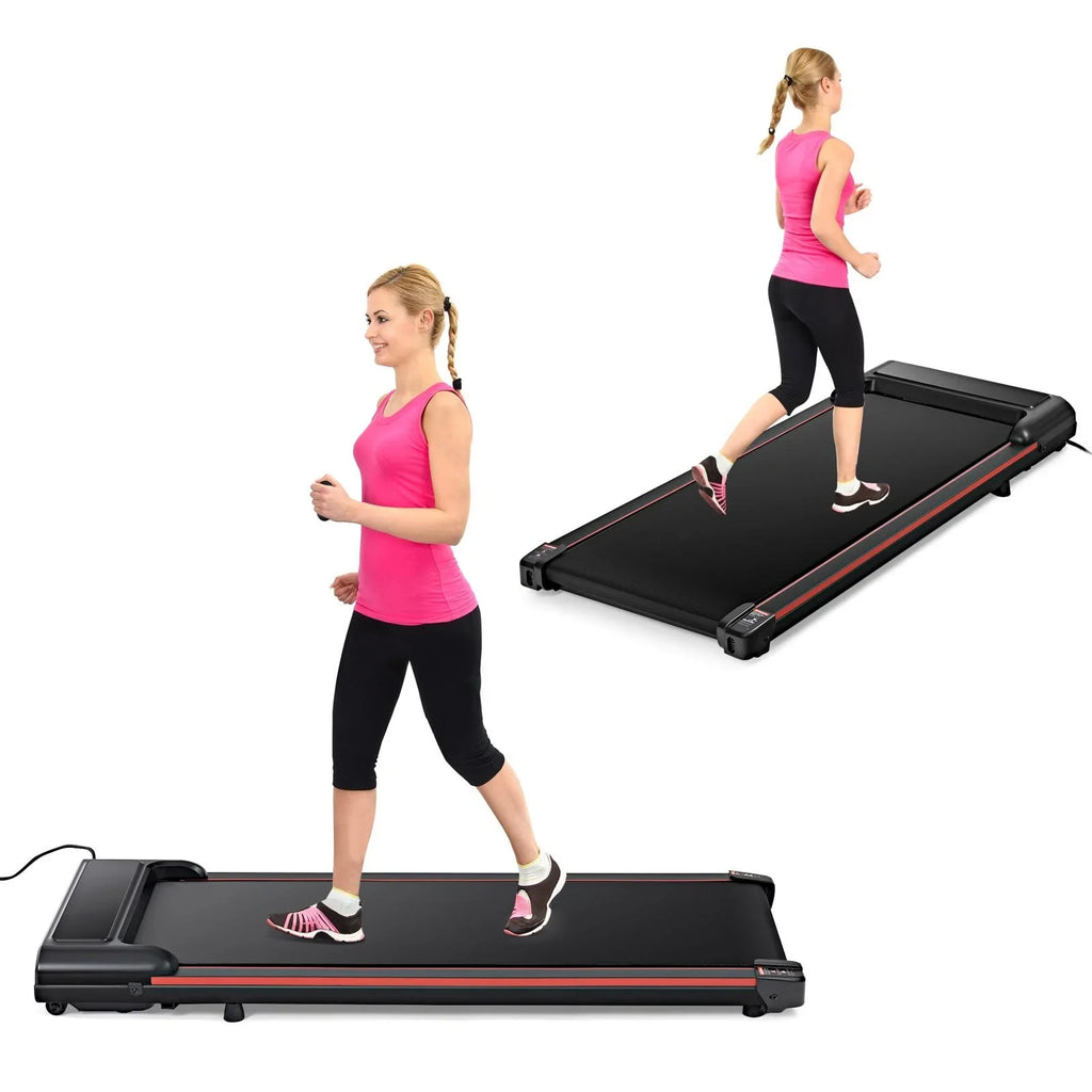 Capacity, Size Control 0.6-3.8MPH Jogging, Remote & Home Speed Under LED Display, Treadmill for Office, Walking Portable Desk Seizeen Walking 300lbs 47''L for Pad, Small