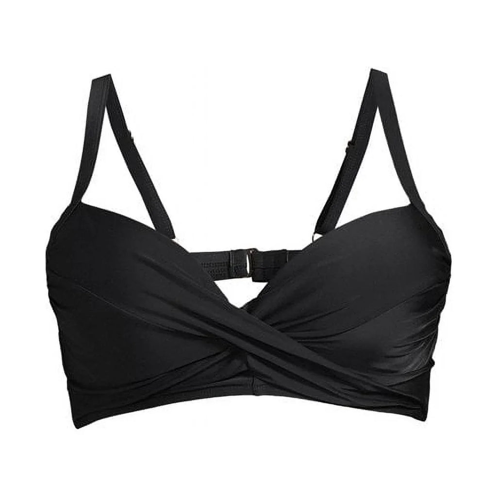 Bottom Twist Bikini BLACK 2Pc Miller M Shirred Waist Hi Front + Nicole Top