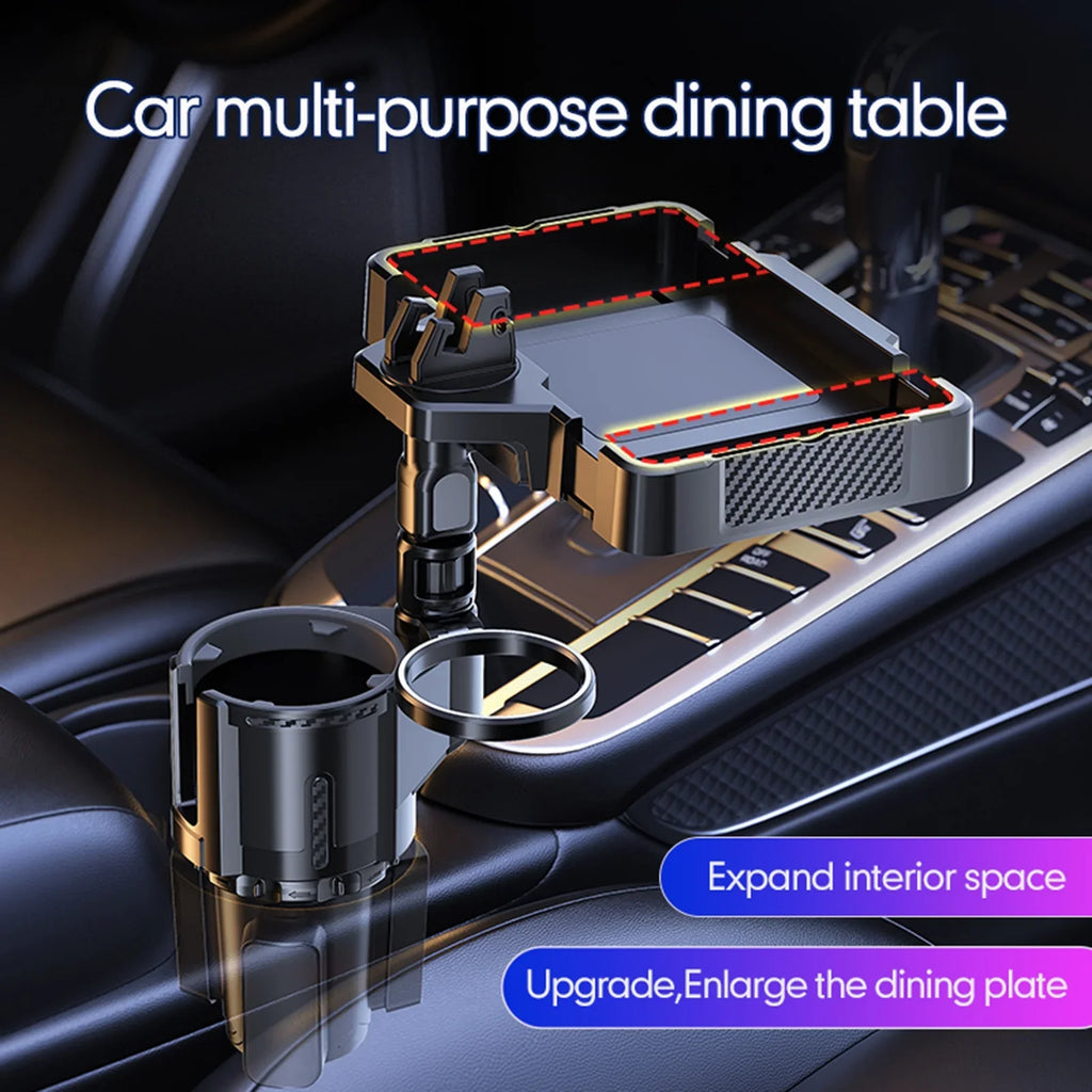 Snack Tray with 4IN1 Expander Drink Phone Cup Tray Anself Holder Car Adjustable Dual Holder