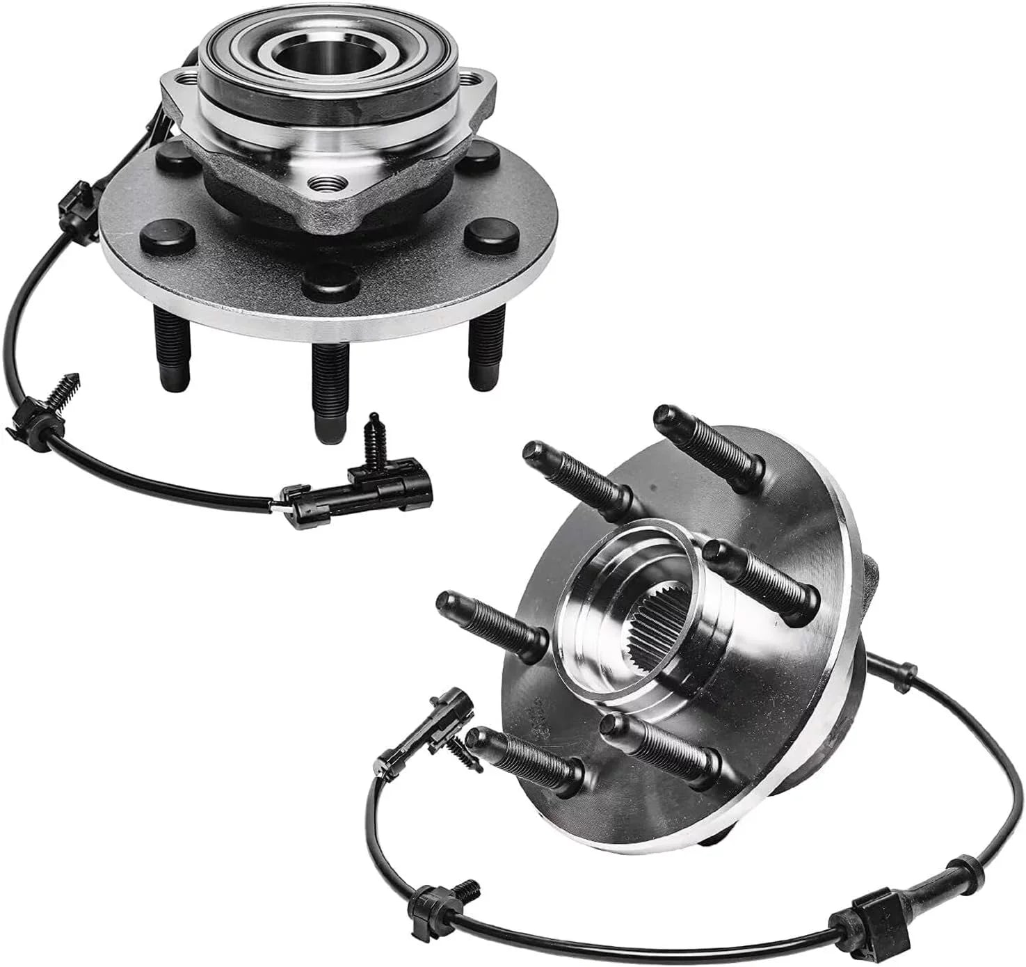 Control 4WD Kit Sierra 1500 Arms Detroit Lugnuts Suspension - w/Keys Hubs 2000-2006 Silverado + Wheel Replacement Tahoe Axle Front 24pc for Escalade