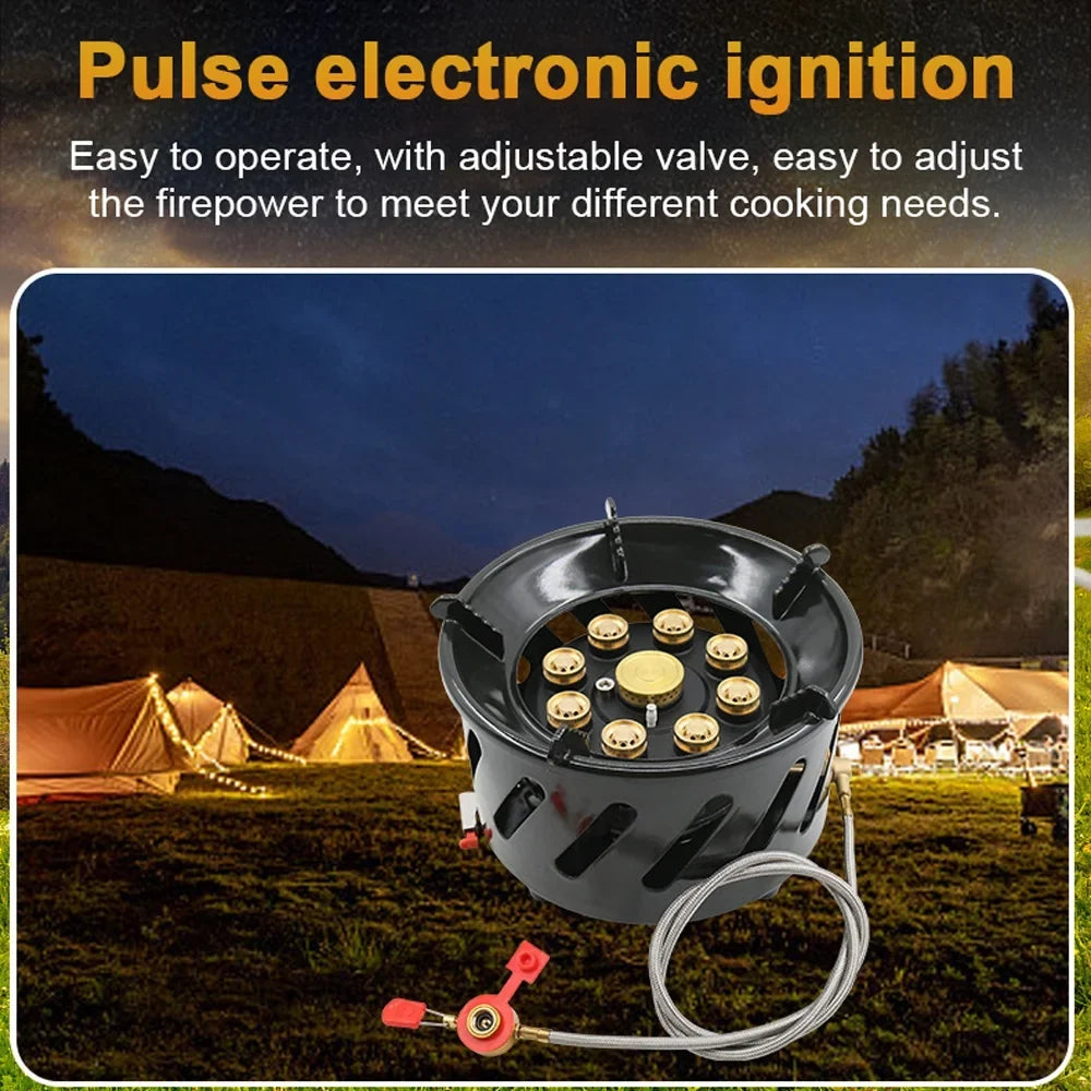 for Stove, 19800W Camping Stable Cooking, Performance Outdoor Stove Gas Windproof Picnic, Furnace Hiking