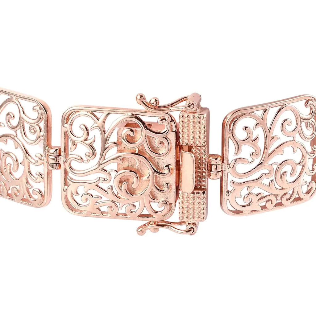 Mom Birthday Rose 6.5" Jewelry Bracelet LC Mothers Size Gifts for Shop Day Gold 18K Plated