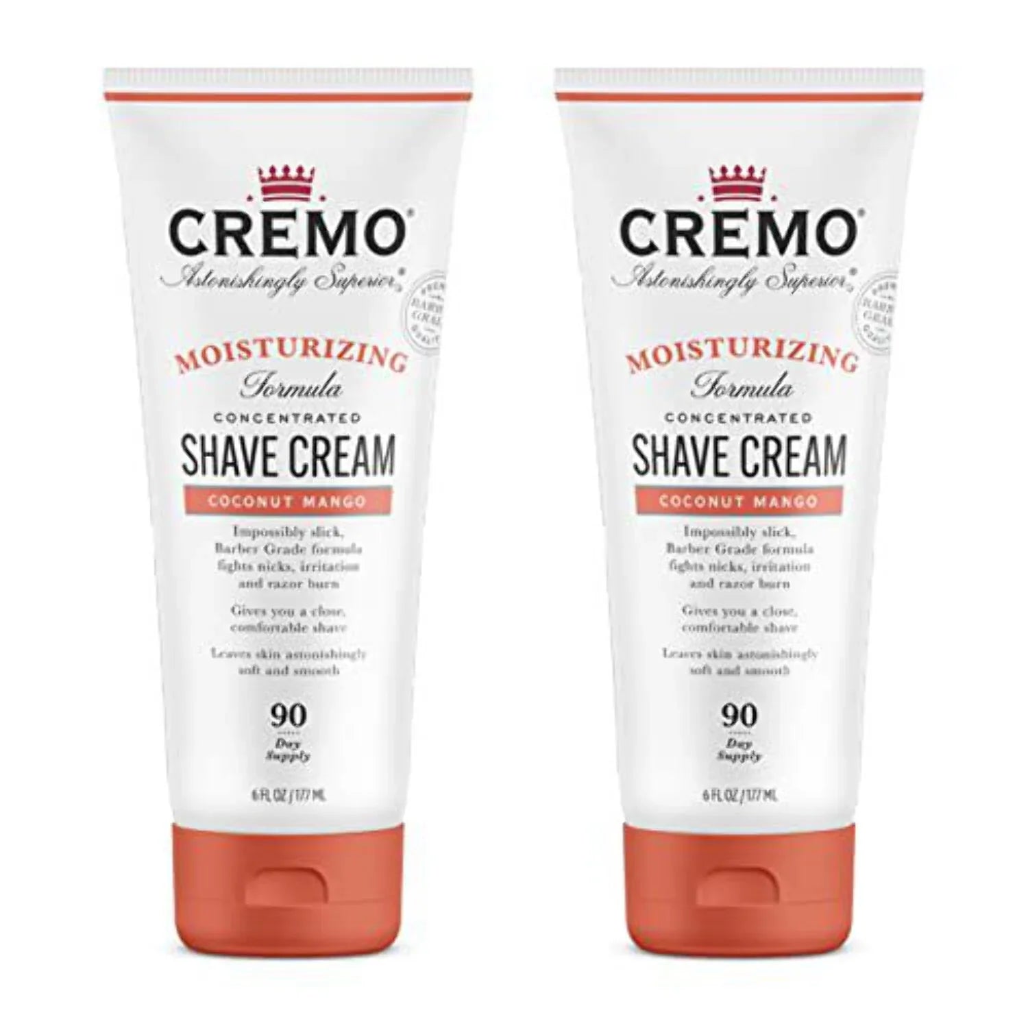 Moisturizing Burn, Women Ultra-Slick Shaving (Pack Astonishingly Cream, Fights for Shave Oz Superior Razor Cuts 2) Mango Cream 6 Cremo and Fl Coconut of Nicks,