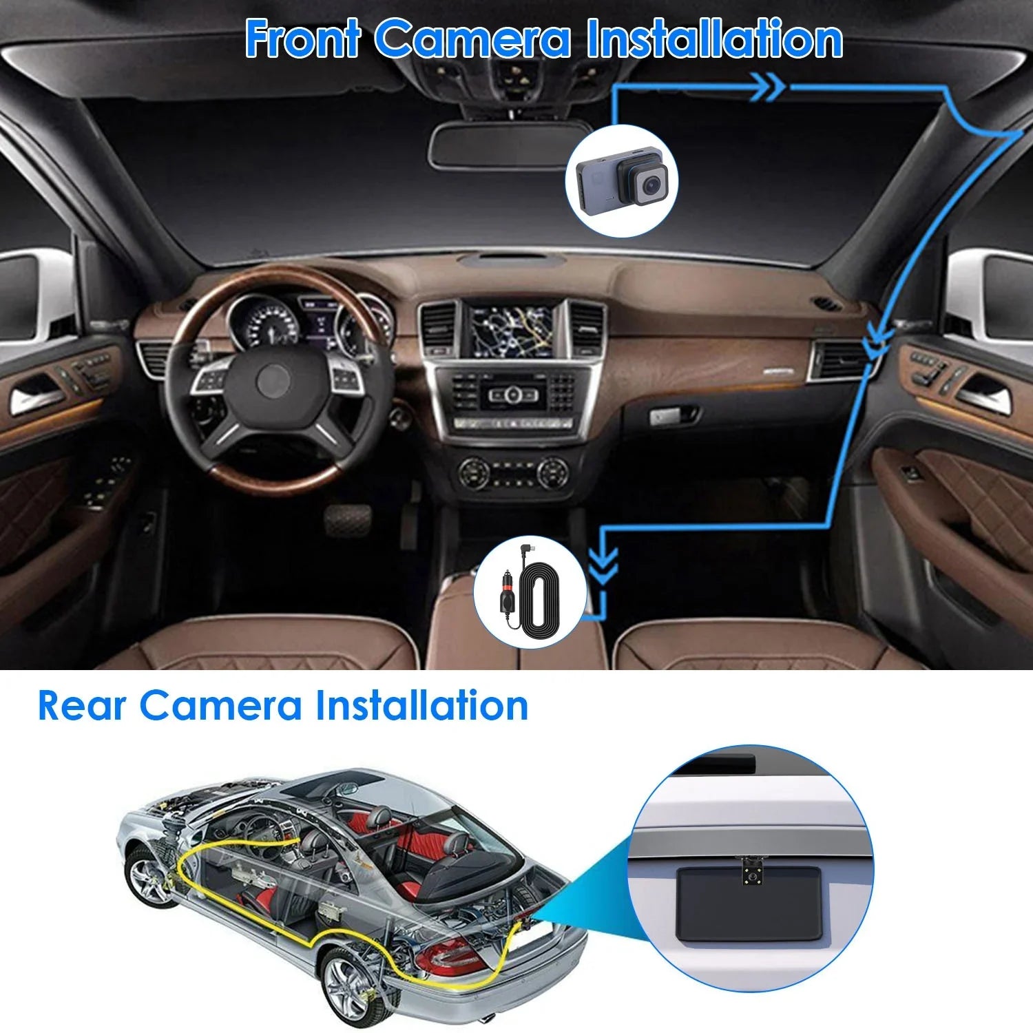 Driving Lens Cam, Parking 1080P DVR Vehicle Car iMounTEK Universal WiFi Recorder, Dual Dash Night GPS with G-Sensor Control APP Vision Monitor Motion Detection