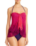 Palm US Ralph Piece One 8 Lauren Lauren Strapless Ombre Flyaway Swimsuit, PINK