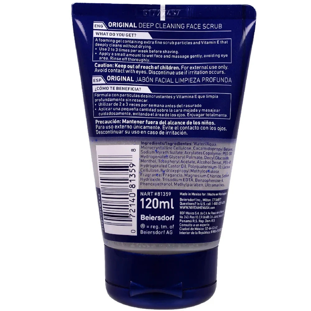 Scrub Face 4.4 Cleaning Deep 4-Pack Nivea For Original, Men Oz,