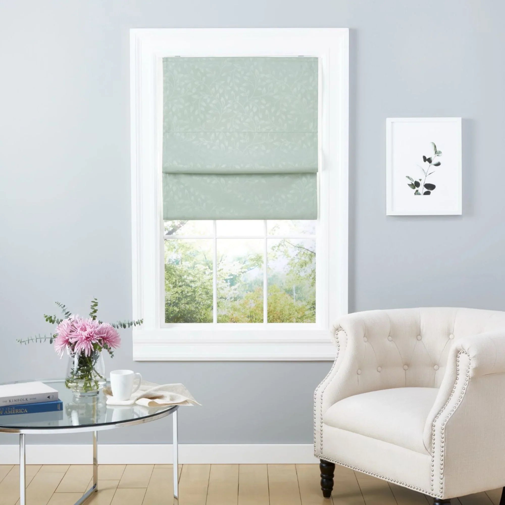Roman Botanical Total Home Bolan 23"x Shade, 64", Exclusive Sage Blackout